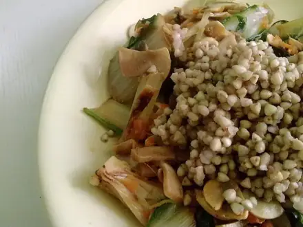Гречка по-купечески постная с грибами