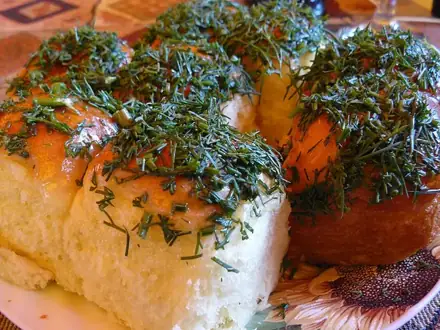 Пампушки с чесноком